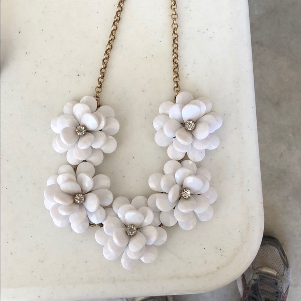 J Crew Flower Statement Necklace